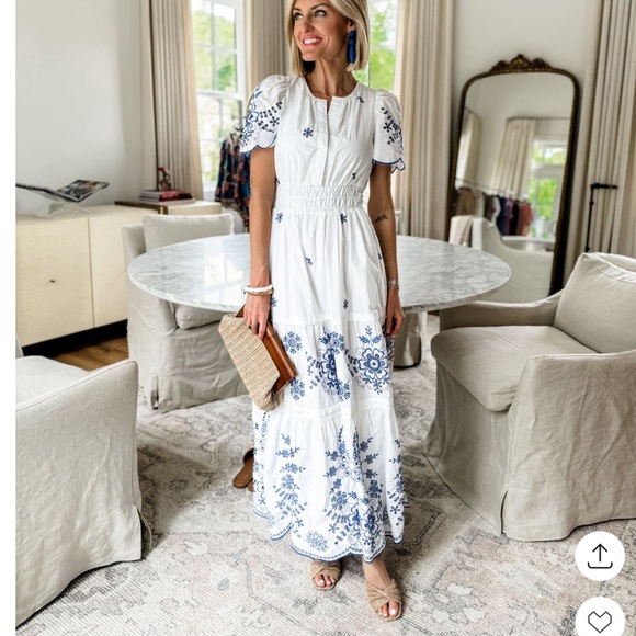 Joie Anthropologie Somerset Maxi White/blue Embroidered Dress S NWT is  available for purchase on au PAY Market - Imported Goods Online Store  Co.Ltd. | au PAY Market - Online Shopping Site